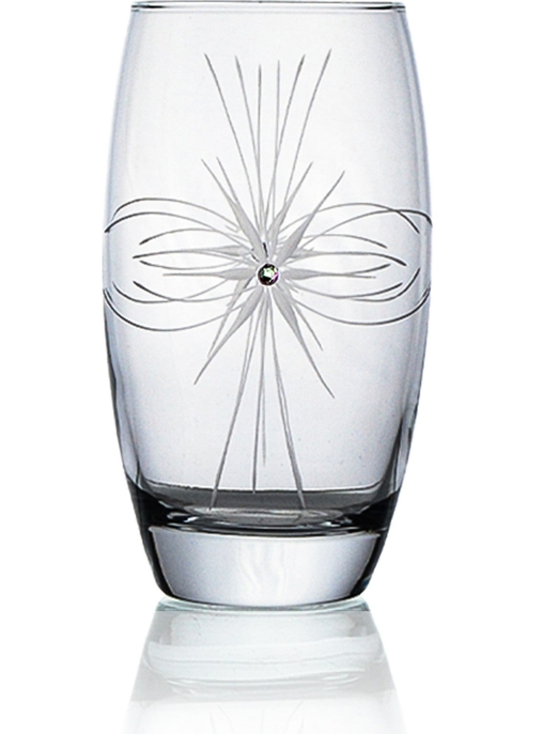 Decocia - Pudgy 13 Piece Glass Set with Upright Carafe and Mira Pattern - Image 1