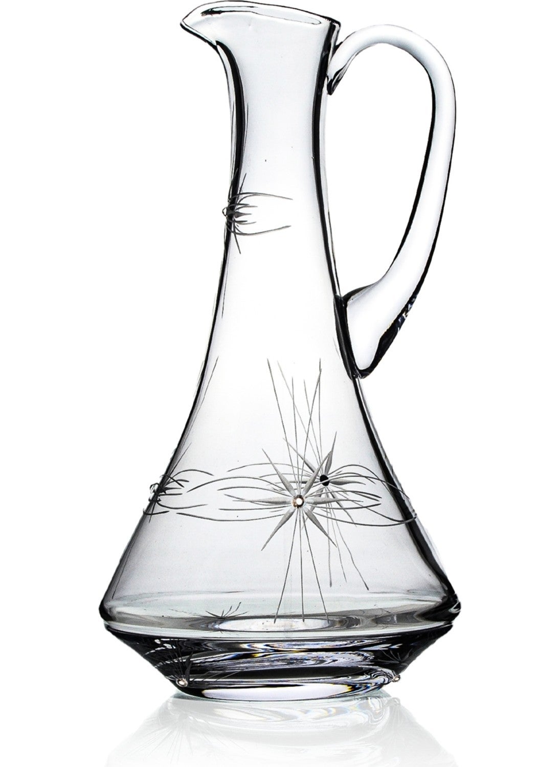 Decocia - Pudgy 13 Piece Glass Set with Upright Carafe and Mira Pattern - Image 1
