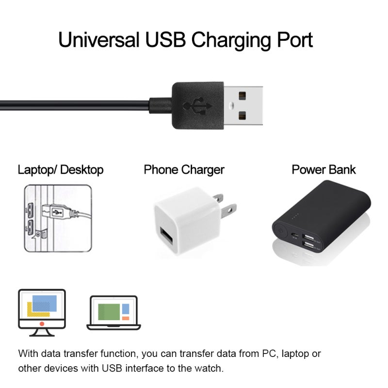Watch Charger: USB Interface Precise Stable Connection Charging Cable - Data Transfer Function Portable Lightweight Design for TomTom Adventurer Golfer 2 Runner 2 Runner 3 Spark Spark 3 - Image 4