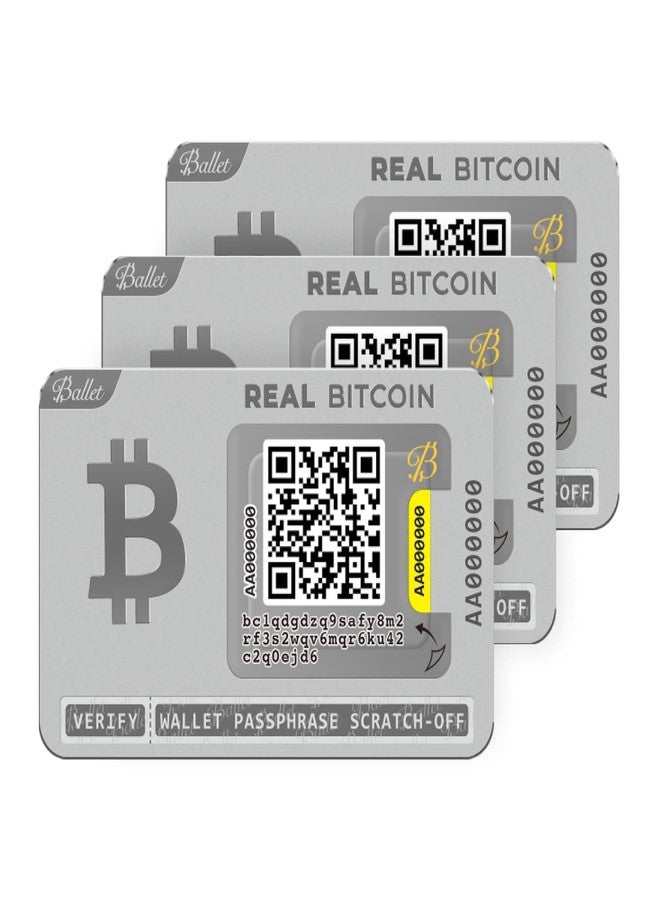 باليه مجموعة هدايا Ballet المكونة من 3 قطع من Bitcoin الحقيقي - أسهل بطاقة تخزين باردة للعملات المشفرة - محفظة عملات مشفرة مع دعم العملات المتعددة والرموز غير القابلة للاستبدال - Image 4