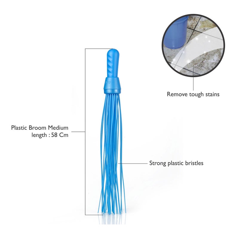 Gala 132785 Plastic Medium Floor Broom (Color May Vary) - Image 2