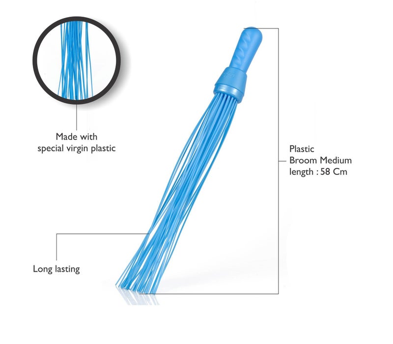 Gala 132785 Plastic Medium Floor Broom (Color May Vary) - Image 3