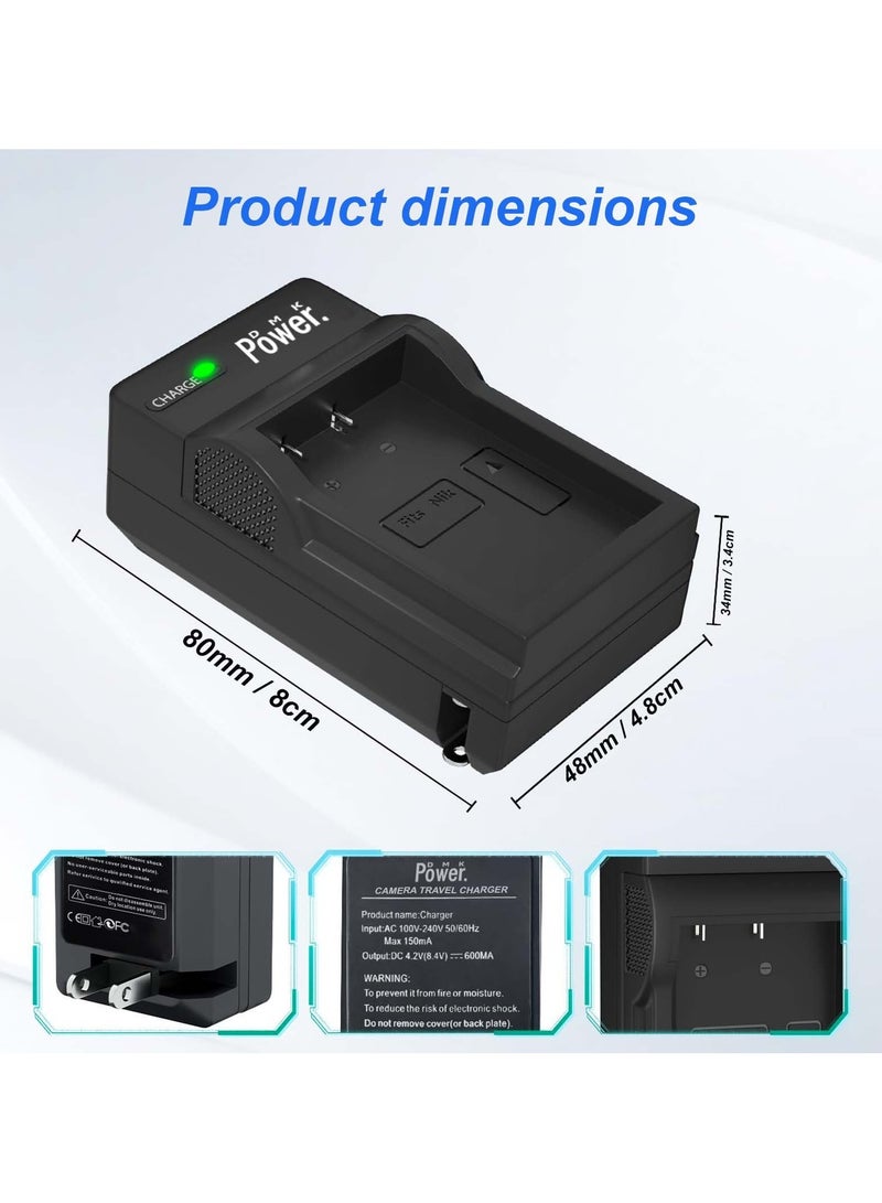 DMK Power EN-EL9A TC600E EU Plug Travel Battery Charger Compatible with Nikon D5000, D3000, D60, D40X, D40 Digital SLR Camera - Image 3