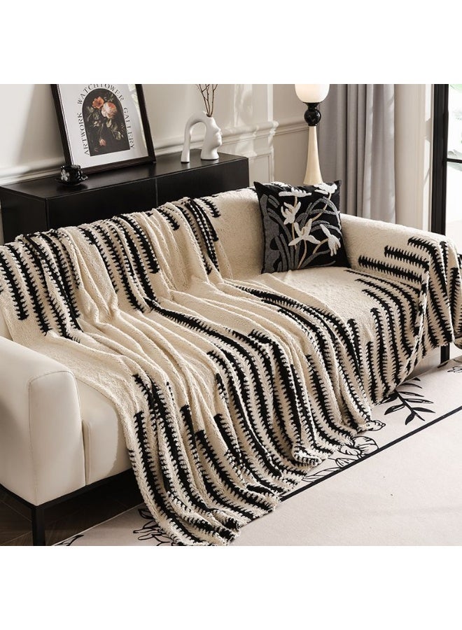 Turquoize Soft Velvet Plush Couch Sofa Slipcover for 1/2/3/4 Seater Non-Slip Fluffy Breathable Machine Washable Furniture Protector - Image 4