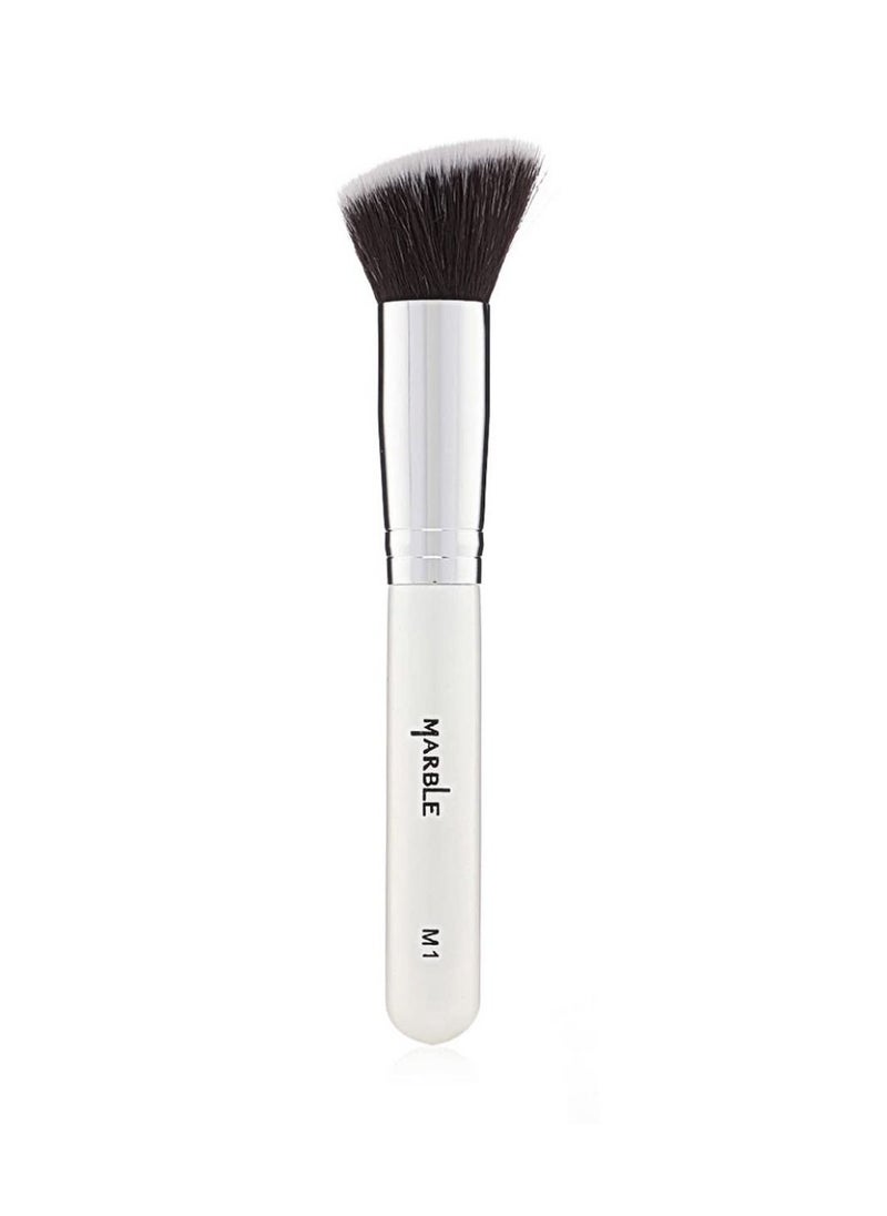MARBLE - Angled Brush M001 For Creamy Blusher And Countor With Synthetic Fibers Are Ultra-soft That Doesnt Damage The Makeup Underneath Easy Way - Image 1