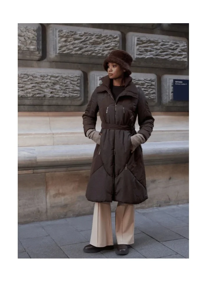Puffer Jacket - Brown
