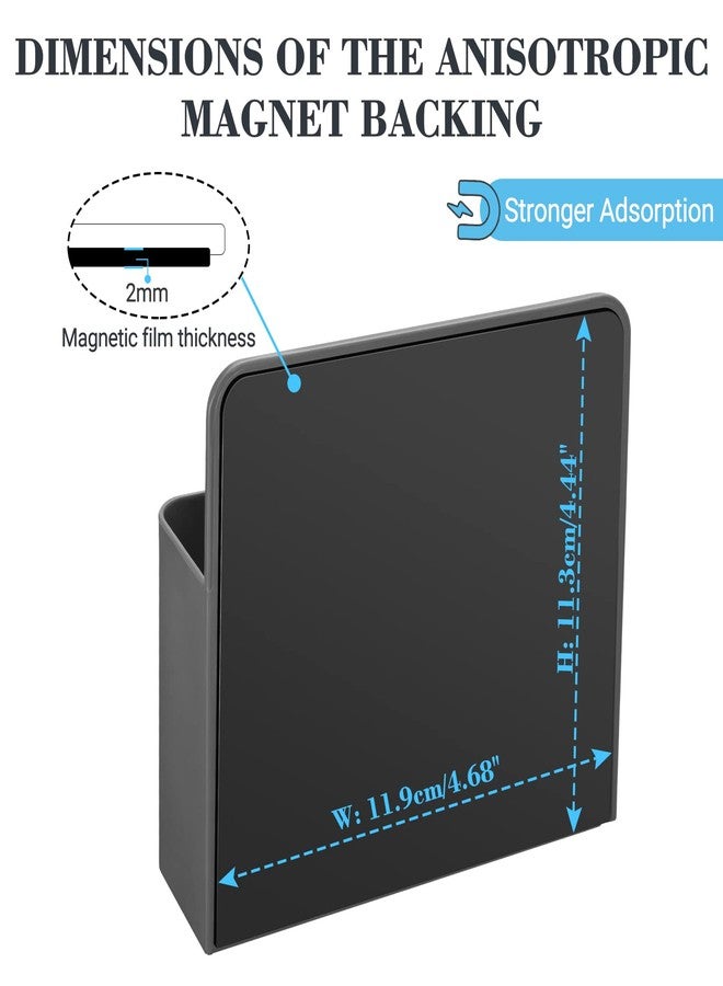 Lidwot Set of 2 Grey Strong Magnetic Dry Erase Marker Holders - Pen Holders for Whiteboard, Fridge, Locker, Magnetic Organizer for Office, Kitchen, and School. No Drilling, Nails, or Glue Needed - Image 5