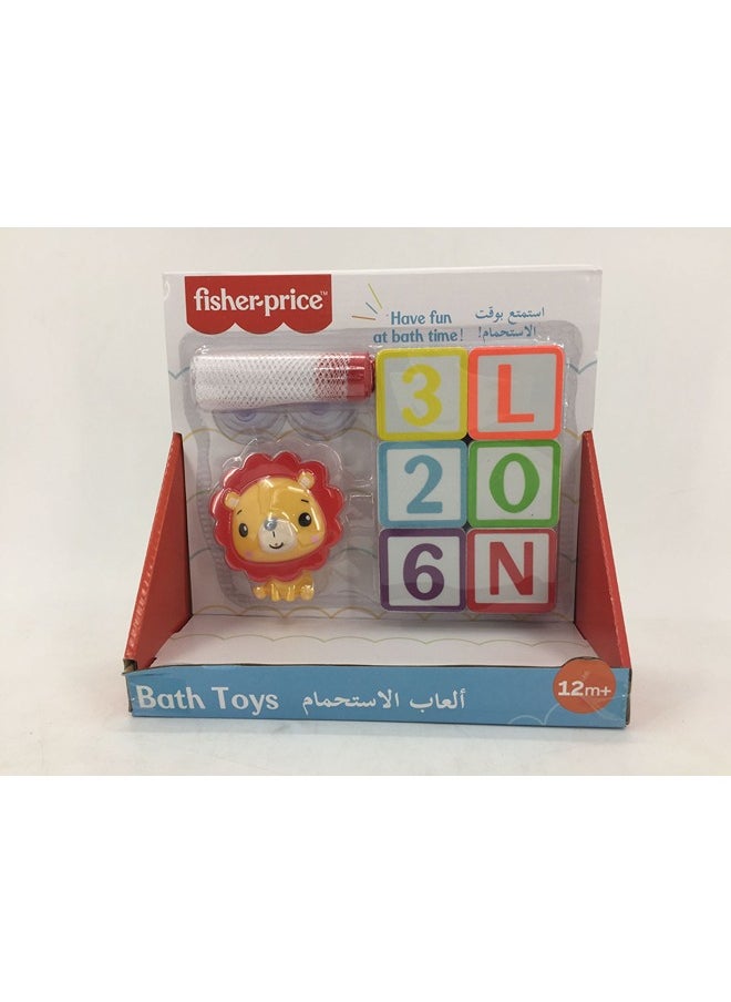 Fisher-Price Bath Letters, Numbers & Squirter Animal 3.5”--Lion 