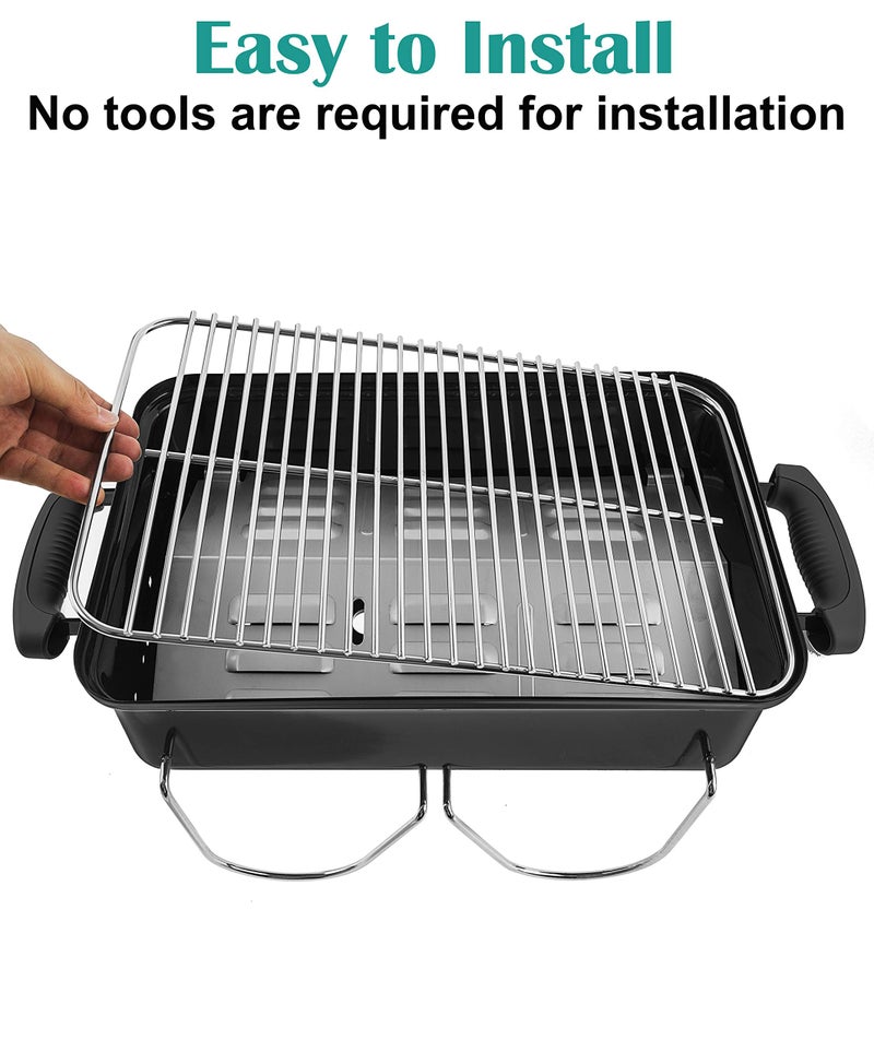 EasiBBQ 80631 Stainless Steel Grill Grate for Weber Go-Anywhere Charcoal and Gas Grill, Replaces 70211, 3634, 67195, 16" x 10" - Image 4