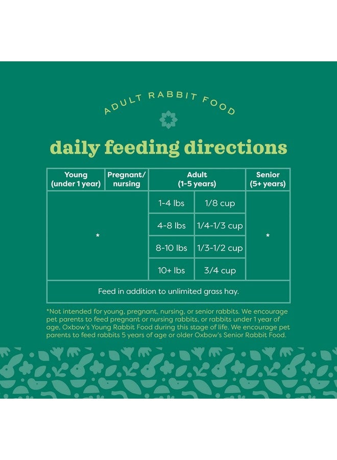 أوكسبو طعام أساسي للأرانب البالغة - حبيبات طبيعية بالكامل للأرانب البالغة - موصى به من قبل الأطباء البيطريين - بدون مكونات صناعية - فيتامينات ومعادن طبيعية بالكامل - صنع في الولايات المتحدة الأمريكية - 5 رطل. - Image 5