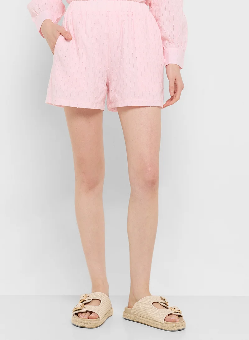 Ginger Dobby Textured Shirt & Short Coord Set