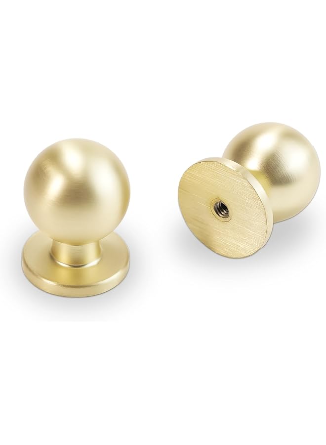 The Bros 10 Pack Brushed Brass Kitchen Cabinet Knobs Gold Drawer Knobs Kitchen Cabinet Hardware Zinc Alloy Kitchen Handles Drawer Knobs Dresser Handles - Image 1