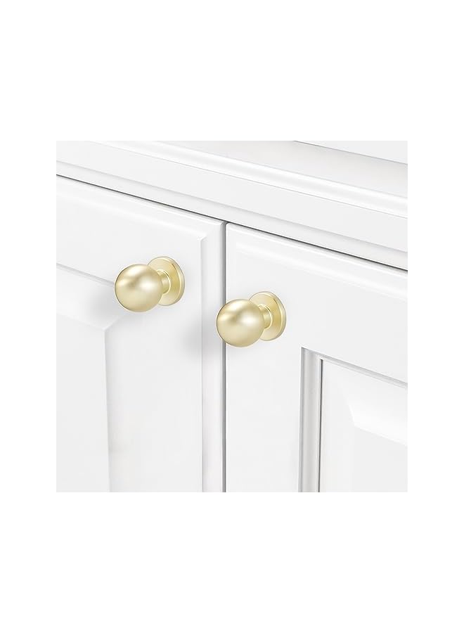 The Bros 10 Pack Brushed Brass Kitchen Cabinet Knobs Gold Drawer Knobs Kitchen Cabinet Hardware Zinc Alloy Kitchen Handles Drawer Knobs Dresser Handles - Image 3