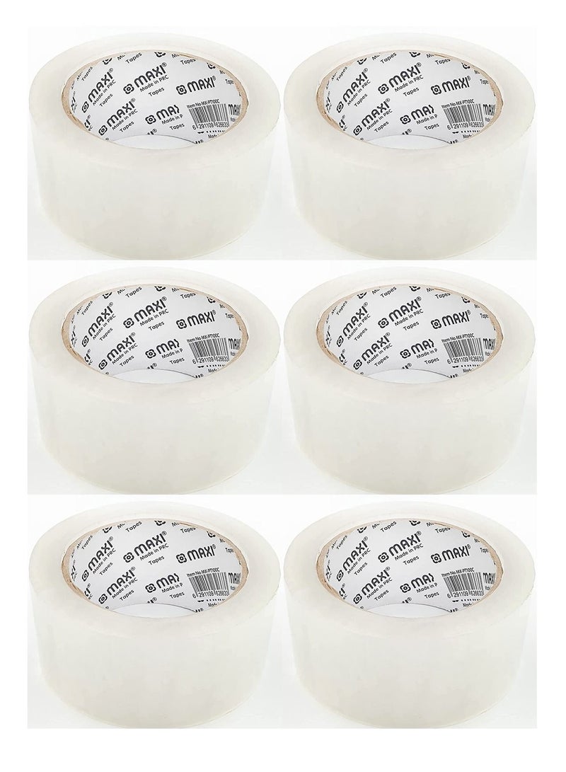 Maxi 6-Piece Packing Tape Clear 100 Yards - Image 1