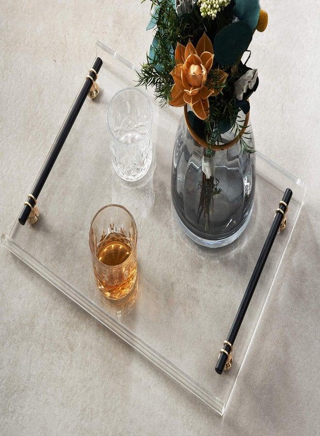 Artmaze Acrylic Tray,with Black Metal Handle,for Coffee Table,Decorative,16x12 inch - Image 5