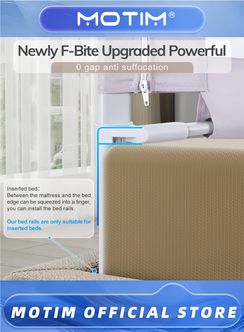 Motim Baby Bed Rail Guard for Toddlers Infants Safety Bed Guardrail Universal Baby and Children Rail Height Adjustment Guard Rails Extra Long Child Safety Side Railing Guards for Kids(2M) - Image 5