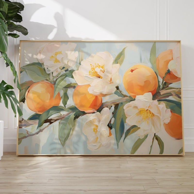 Canrvasvibe Watercolor Lemon and Orange Canvas Wall Art - Image 1