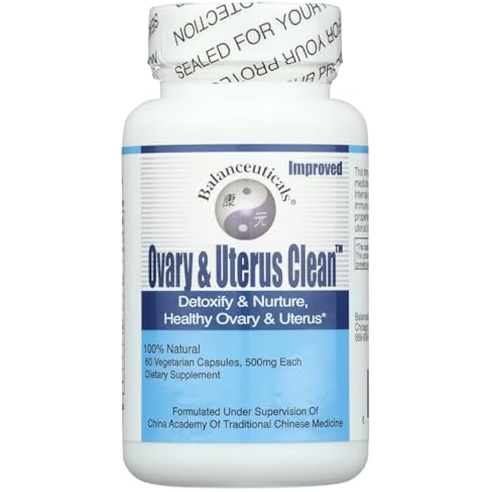 Balanceuticals Ovary & Uterus Clean, 500 mg Dietary Supplement Capsules, 60-Count Bottle - Image 1