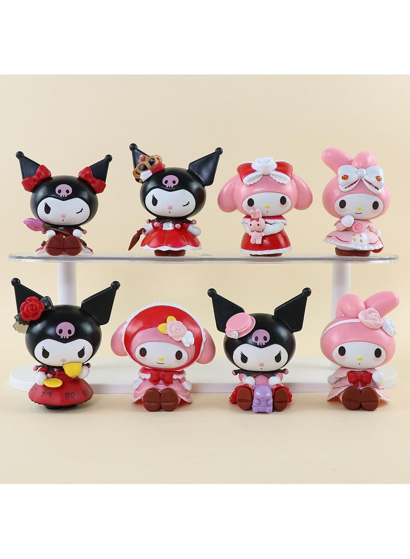 Y&D Kawaii Sanrio Figure My Melody kuromi Figure Birthday Party Supplies, Cinnamon Cupcake Toppers, Cute Mini Figure Toys Birthday Party Favor For Kids Fans Collection Bouquet Desk Decor - Image 2