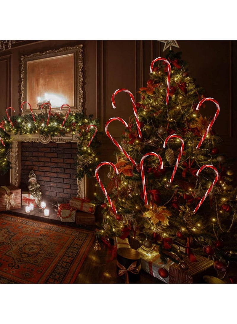 AUTOYSUR أضواء مسار عيد الميلاد الشمسية، أضواء قصب الحلوى الشمسية الخارجية، أضواء المناظر الطبيعية المقاومة للماء، أضواء زينة عيد الميلاد للحديقة والفناء والشارع والحديقة، 5 عبوات - Image 4