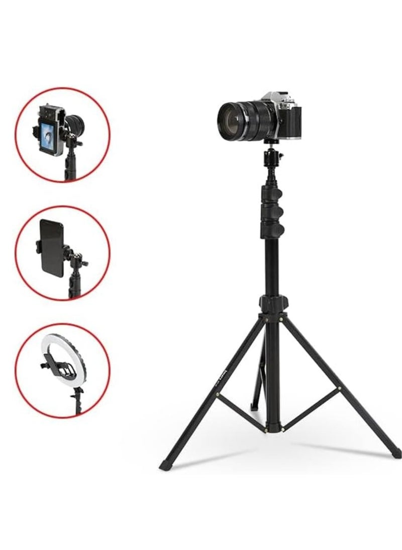 Jmary Jmary MT39 61inch Aluminum Extendable Cell Phone Tripod Stand with Selfie Stick Tripod and Phone Clip  - Image 2