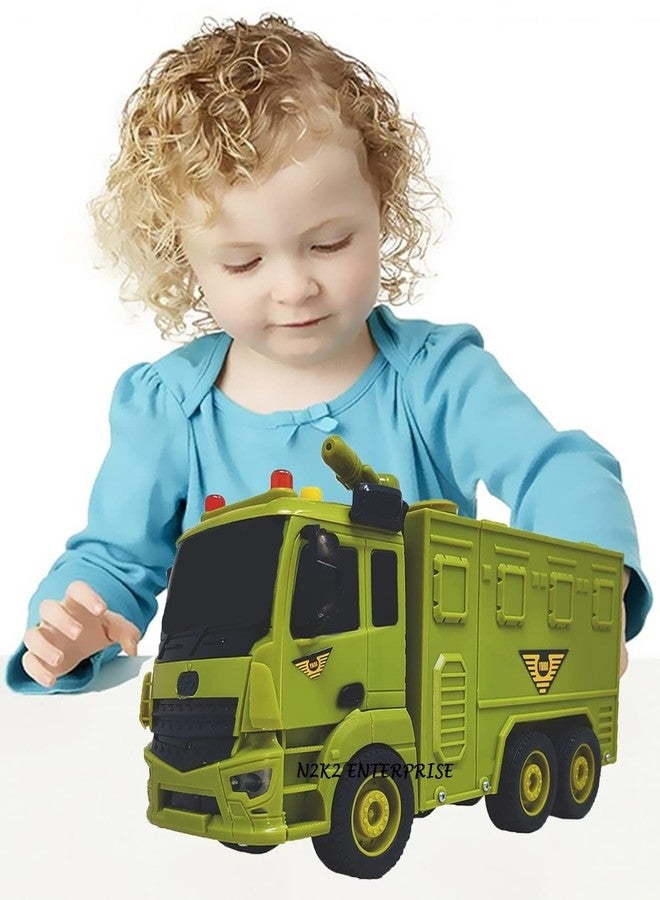 Kn2 MART Pull Back Vehicles | Construction Truck | Friction Power Toy | Trucks for 3+ Years Old Kids | Boys | Girls | Multicolor | (Rescue Squad-Gun&Bombs) - Image 5