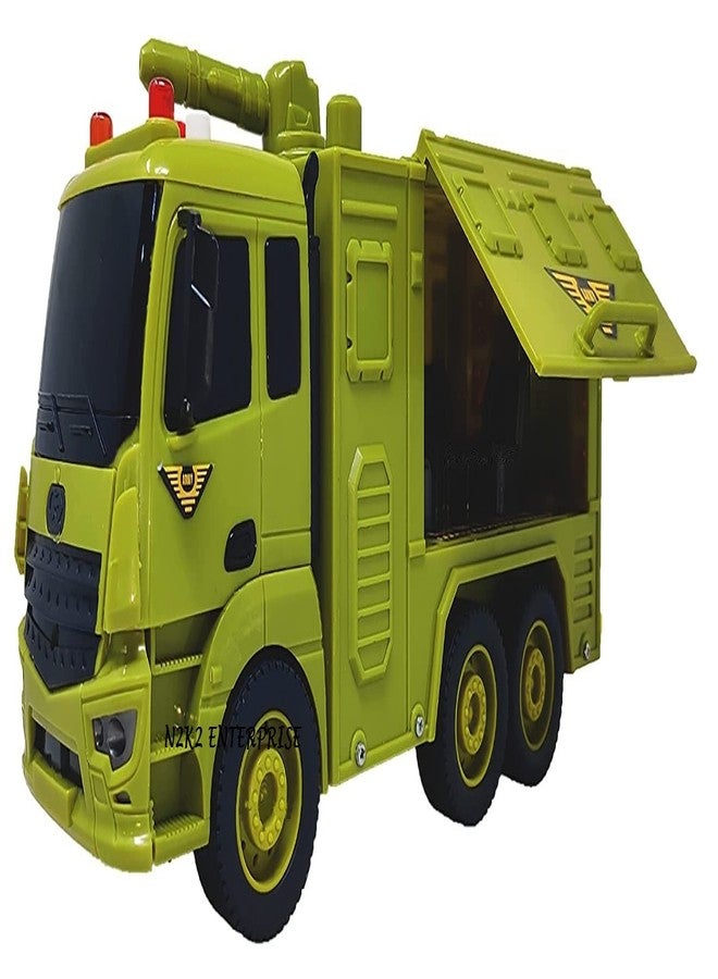 Kn2 MART Pull Back Vehicles | Construction Truck | Friction Power Toy | Trucks for 3+ Years Old Kids | Boys | Girls | Multicolor | (Rescue Squad-Gun&Bombs) - Image 2