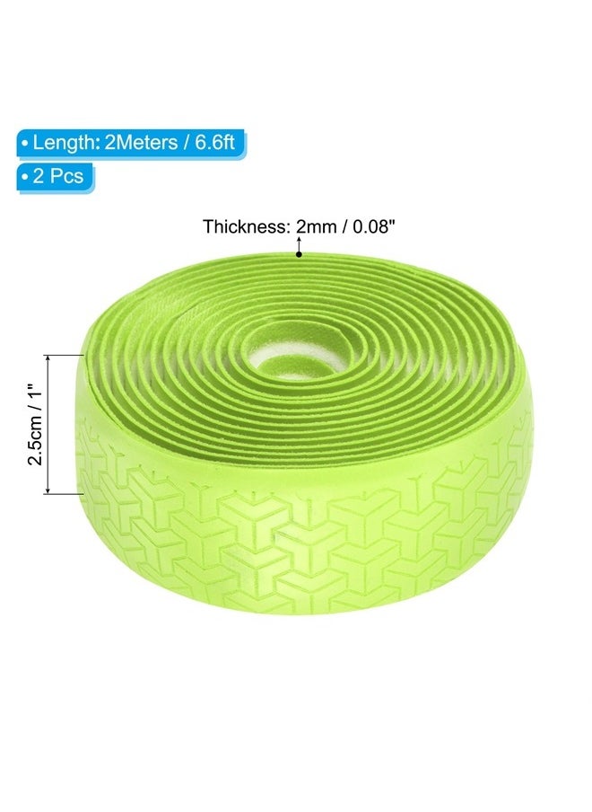 PATIKIL - 6.6ft Racket Overgrip, 2 Pack PU Lengthen Grip Tape Non-Slip Absorb Sweat for Tennis Badminton Fishing Rod, Grass Green - Image 1