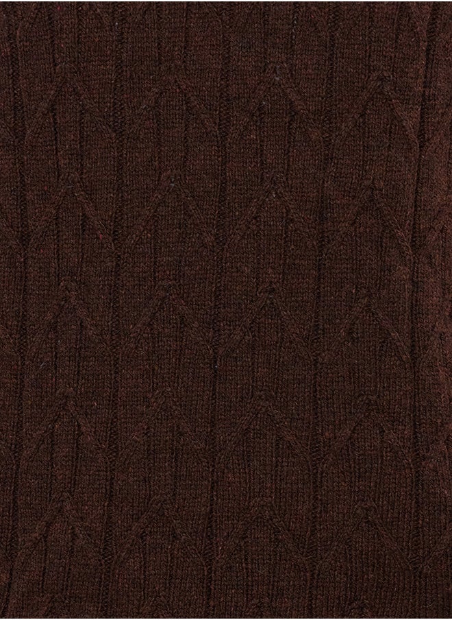 Tile Regular Crew Neck Textured Knitwear Sweater TMNAW25KZ00021