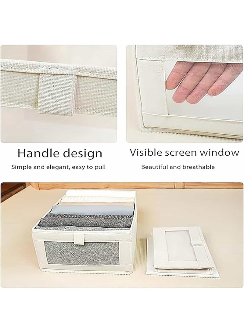 أنمي 6-حزمة درج المنظمون ، مرئية طوي صندوق تخزين و النسيج مكعبات / ل خزانة ، خزانة ، رفوف ، الملابس ، الجينز ، اللعب منظمة - Image 5