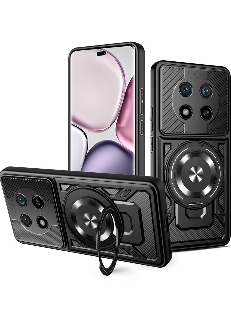 Case Cover Shock Resistant Protect Camera TPU + PC Compatible with Honor X9C  (Black) - Image 1