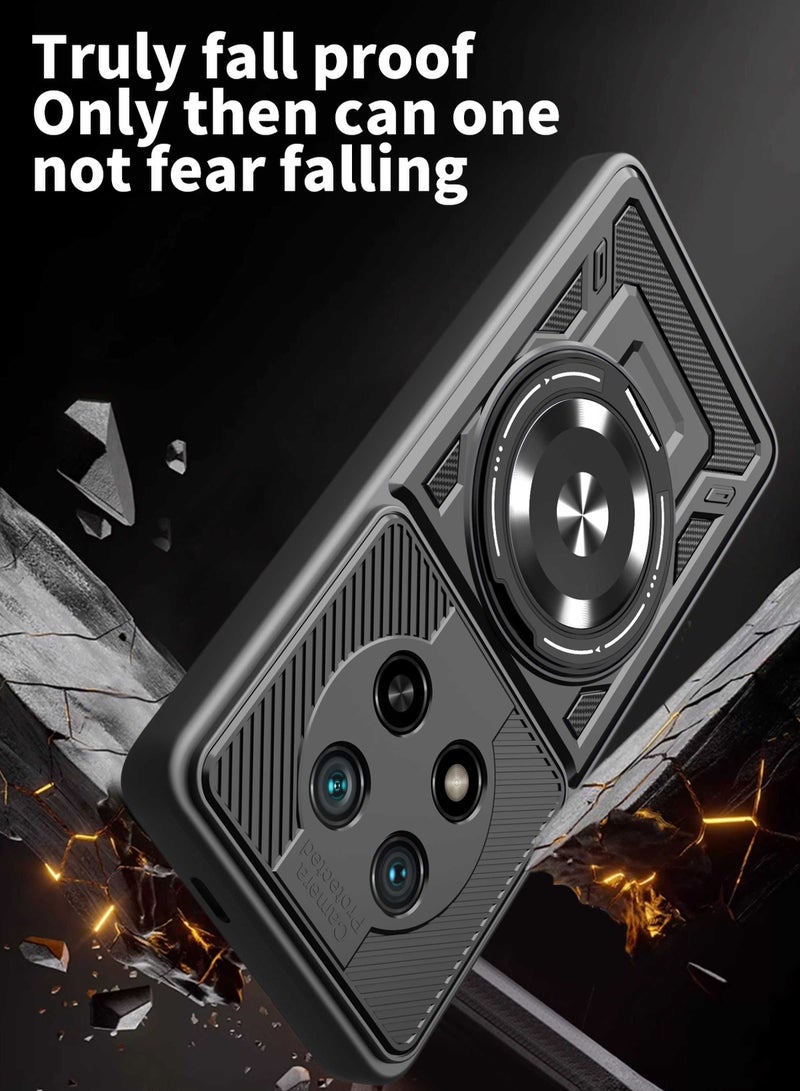 Case Cover Shock Resistant Protect Camera TPU + PC Compatible with Honor X9C  (Black) - Image 3