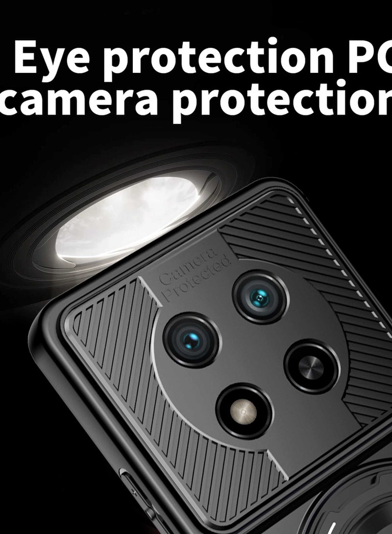 Case Cover Shock Resistant Protect Camera TPU + PC Compatible with Honor X9C  (Black) - Image 4