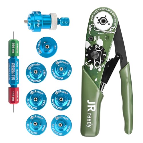JRready ST2060-AS2G M22520 2 01 Indent Crimper Kit NEW-AS2G 615717 Aviation Crimp Tool and 7 Positioner and G125 Gauge for Solid Barrel Contact of Miniature Connector in Electronic Systems 20 32awg - Image 1