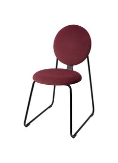 Chair, black/Hakebo deep red