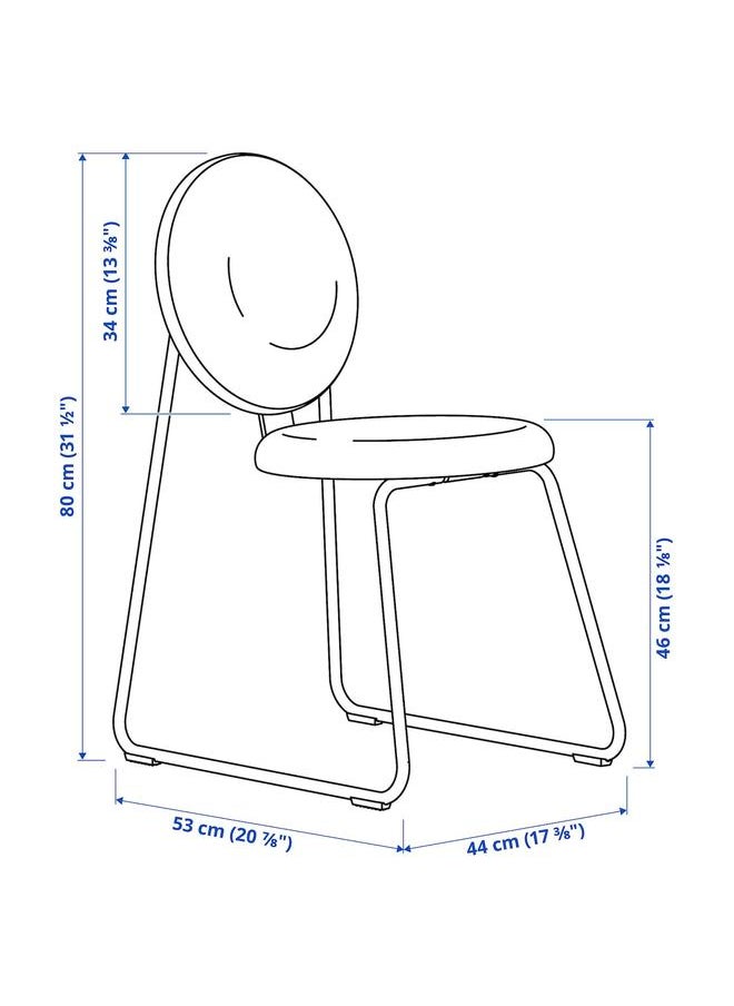 Generic - Chair, black/Hakebo deep red - Image 1