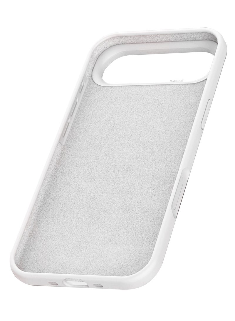 CATANES Silicone Protective Phone Case for iPhone 17 Air , Soft Anti-Scratch Microfiber Lining Ultra Slim Drop Protection Phone Cover - White - Image 5