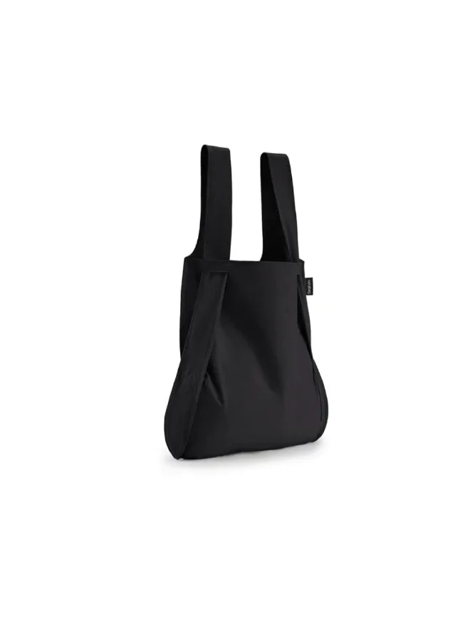 notabag Original Bag | Multi-functional Bag, Turns into BackPack, Spacious, Fashionable, Foldable into Pouch, Washable, Eco-Friendly, Holds up to 15kg, for Daily Use, Shopping Bag - Black