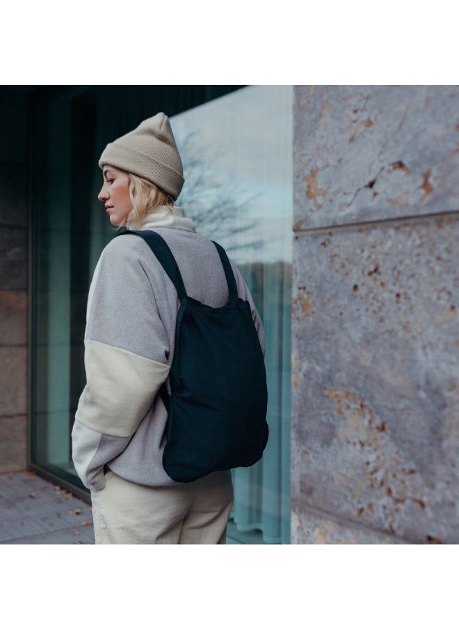 notabag - Original Bag | Multi-functional Bag, Turns into BackPack, Spacious, Fashionable, Foldable into Pouch, Washable, Eco-Friendly, Holds up to 15kg, for Daily Use, Shopping Bag - Black - Image 1
