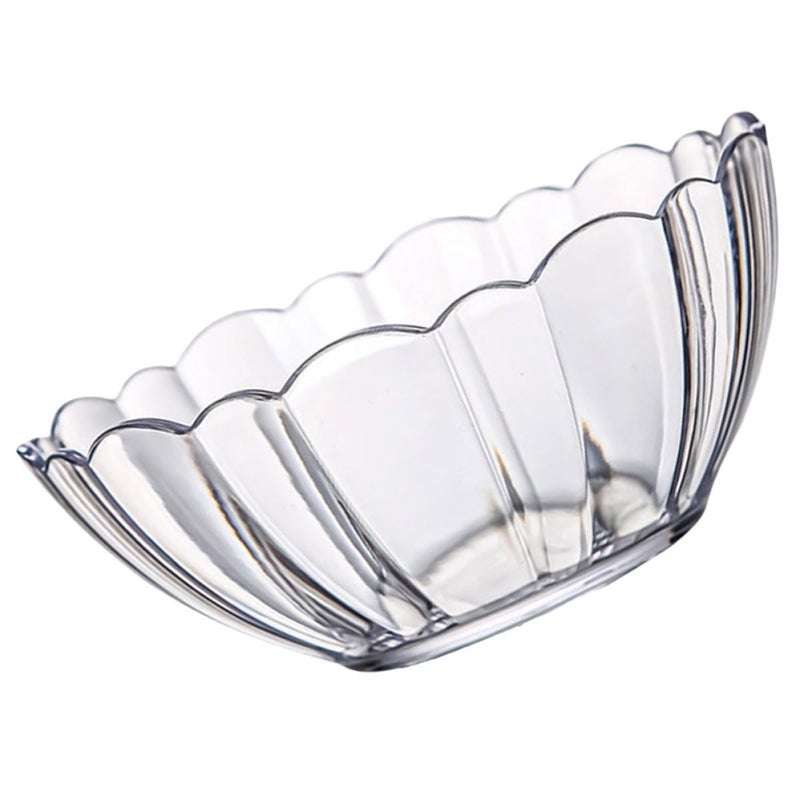 Acrylic Lotus Fruit Salad Bowl 14 8cm Modern Kitchen Dining Room Serving Dish - Image 2
