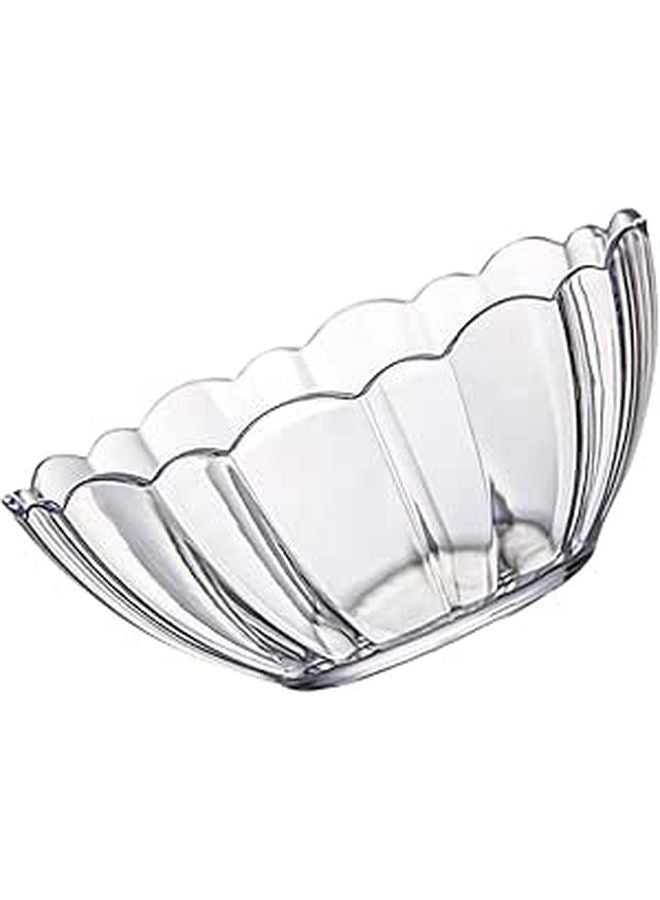 Acrylic Lotus Fruit Salad Bowl 14 8cm Modern Kitchen Dining Room Serving Dish - Image 1