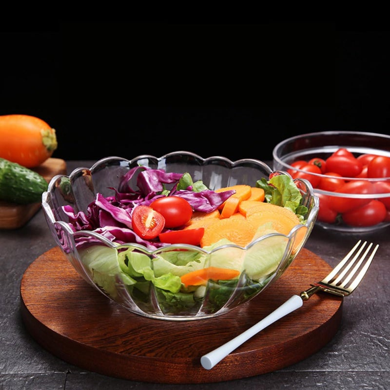 Acrylic Lotus Fruit Salad Bowl 14 8cm Modern Kitchen Dining Room Serving Dish - Image 5
