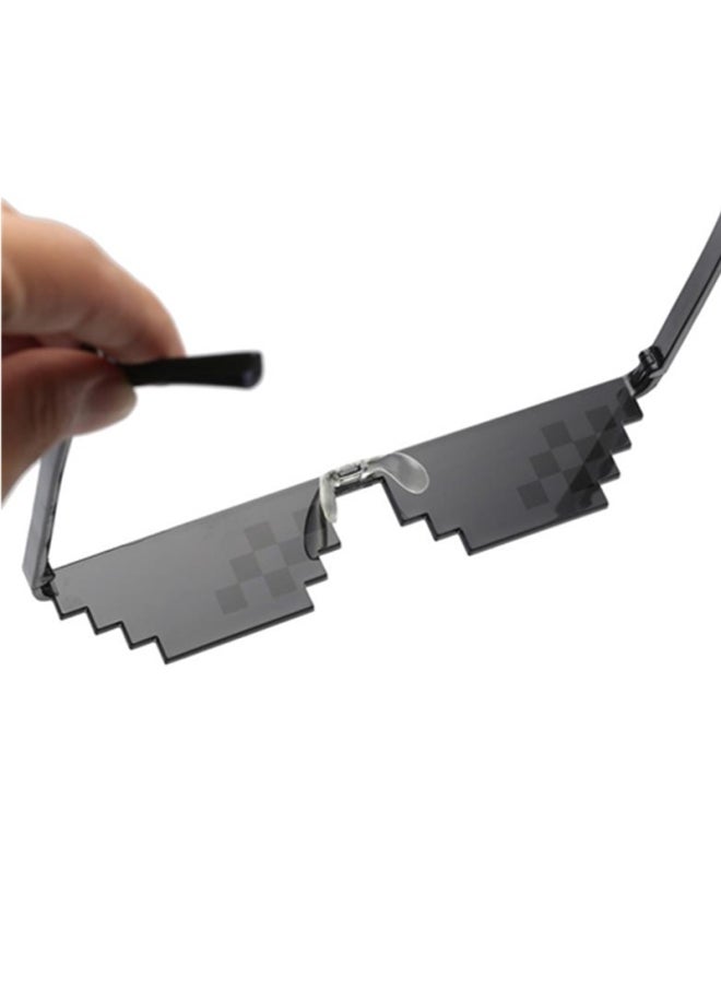 Generic - Sunglasses Pixelated Men Women Brand Party Eyeglasses Mosaic UV400 Vintage Eyewear Unisex Gift Toy Glasses-Lenses Color:pink - Image 1