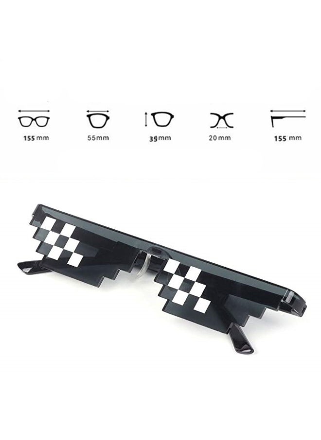Generic - Sunglasses Pixelated Men Women Brand Party Eyeglasses Mosaic UV400 Vintage Eyewear Unisex Gift Toy Glasses-Lenses Color:pink - Image 1