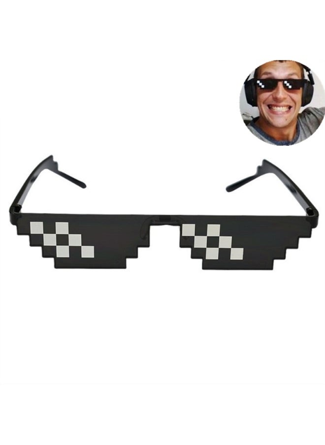 Generic - Sunglasses Pixelated Men Women Brand Party Eyeglasses Mosaic UV400 Vintage Eyewear Unisex Gift Toy Glasses-Lenses Color:pink - Image 1
