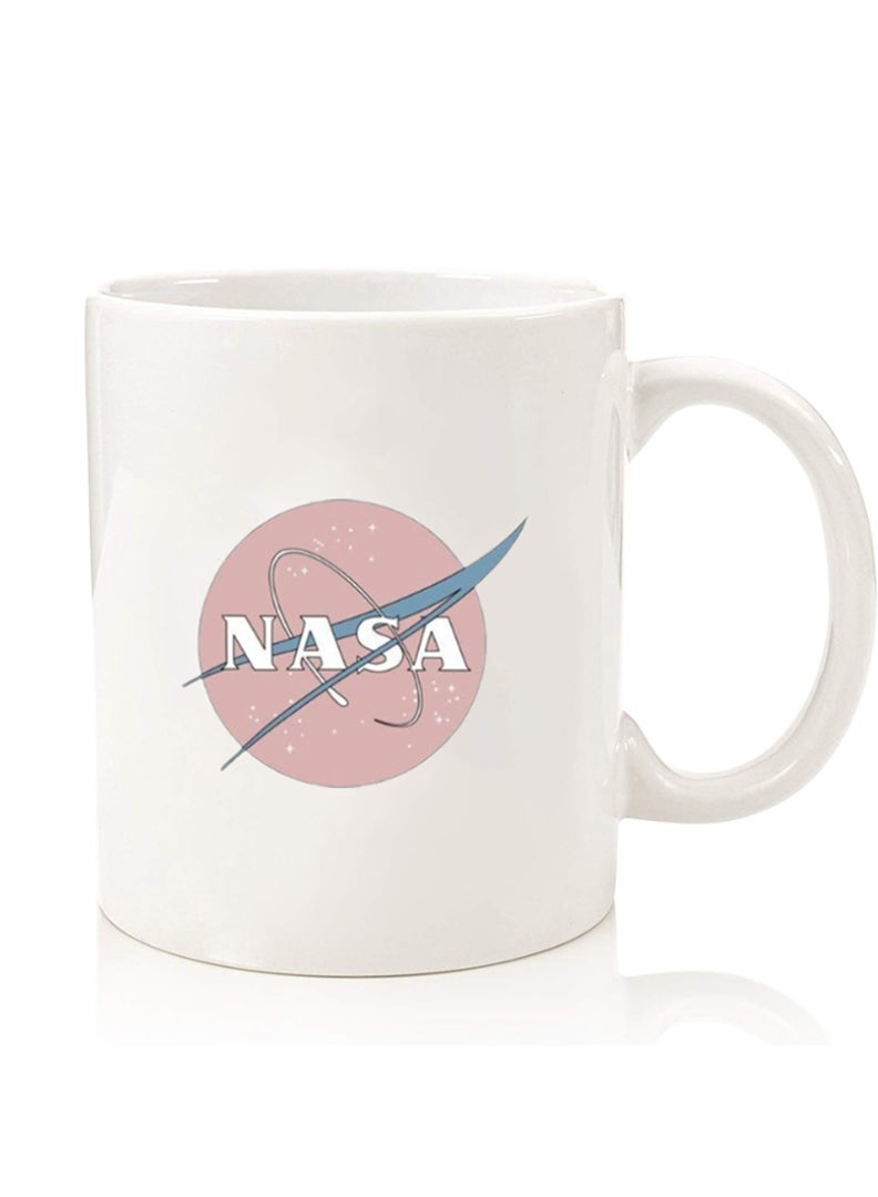 Theodor Premium Quality Two Sided Printed Coffee Mug Tea Cup For Home Office, Kids Men Women Nasa Pink - Image 1