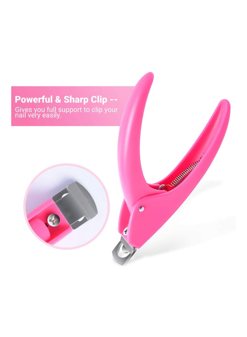 Arabest Acrylic Professional Faux Nail Trimmer (Pink) - Image 2