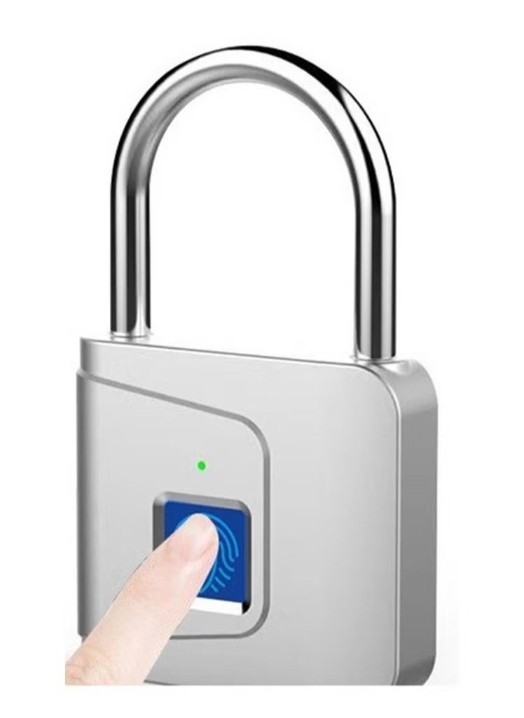 ELTRAZONE Anti-Theft Smart Fingerprint Padlock – Portable Waterproof Fingerprint Lock with USB Charging | Intelligent Keyless Lock for Cabinets, Luggage, Gym, Suitcase, School, Bike – Compact  Durable Black Design - Image 4