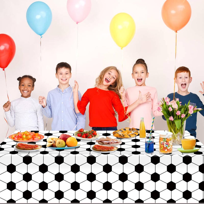 Oigco 4 Pack Sports Tablecloth  54 X 108 Inch Soccer Baseball Basketball Football Table Covers For Boys Birthday Sports Themed Party Decorations - Image 4