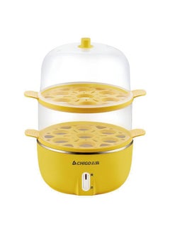 CHIGO CHIGO Multi-Function Egg Cooker – Dual Layer, Automatic Shutoff, Visible Shell, Surround Steam, Rapid Heating, Anti-Dry Burn Protection, Easy to Clean – Yellow  - Image 2
